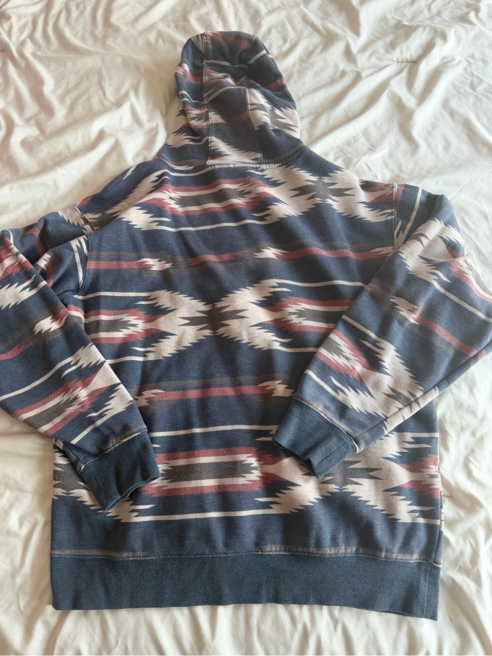 ARIAT Men's Blue Aztec Hooded Sweater - Picture 4 of 4